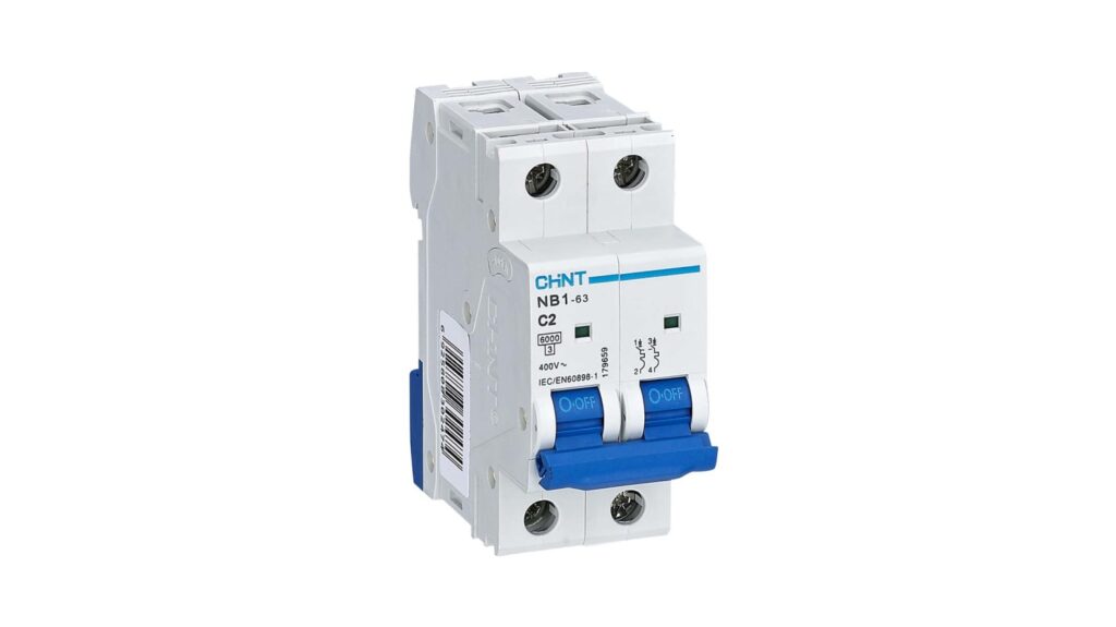 Interrupteur Automatique Magnétothermique Hager MCA402 - 4P 2A Courbe C - Pouvoir De Coupure 6/10kA